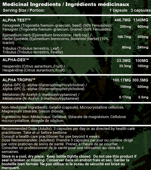 Advanced Genetics | Alpha | Men's 3-In-1 Formula | 90 Caps