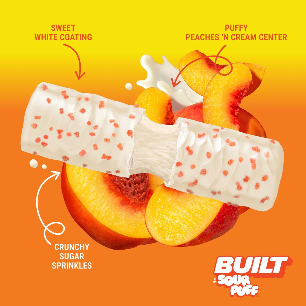 Built Sour Puff | Protein Collagen Bar | 12/box