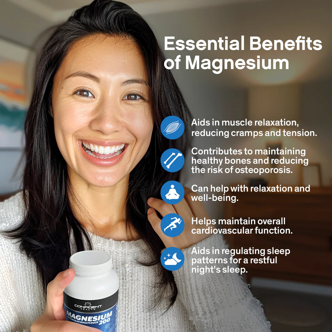 Confident Health | Magnesium Bisglycinate | 200mg