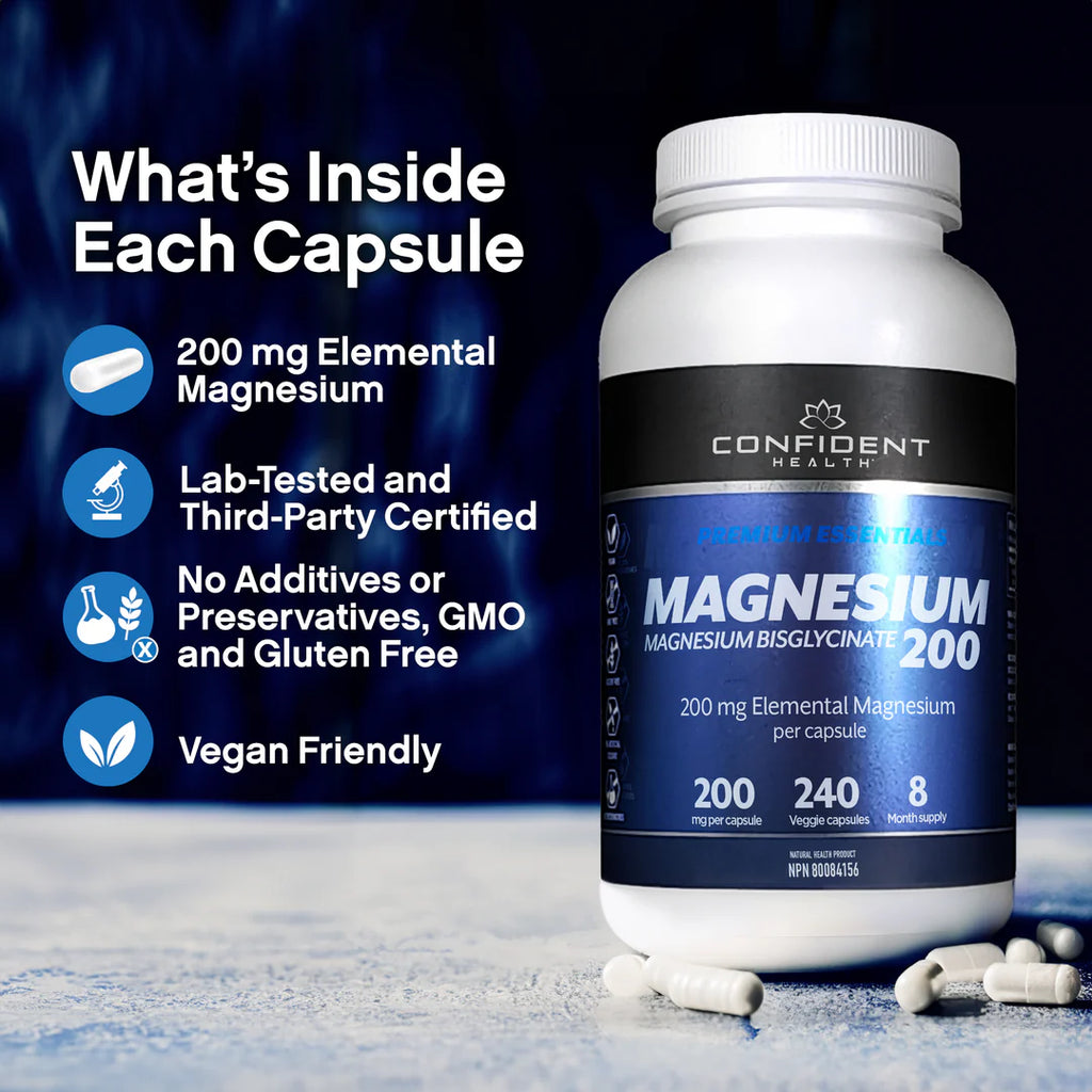 Confident Health | Magnesium Bisglycinate | 200mg