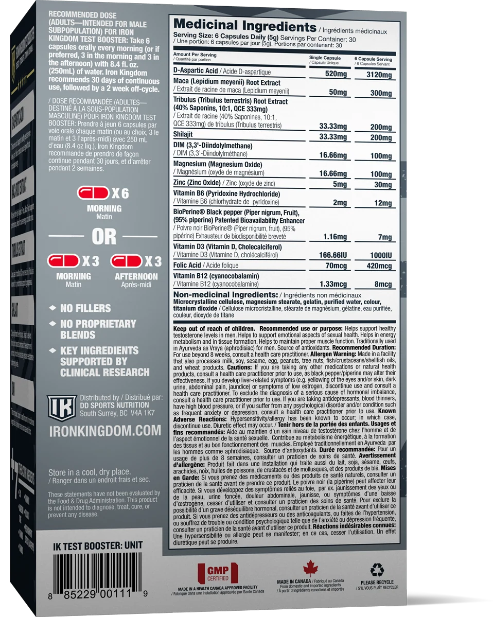 Iron Kingdom | Test Booster | 180ct