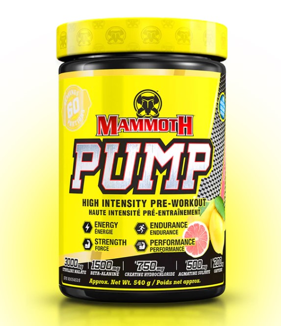 Mammoth | Pump | High Intensity Pre-Workout | 60 Servings
