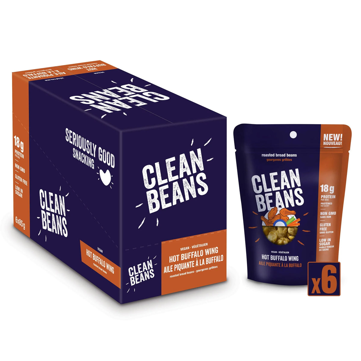 NutraPhase | Clean Beans | High Protein Snack | 6/Box