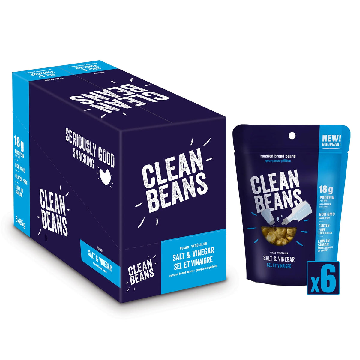 NutraPhase | Clean Beans | High Protein Snack | 6/Box