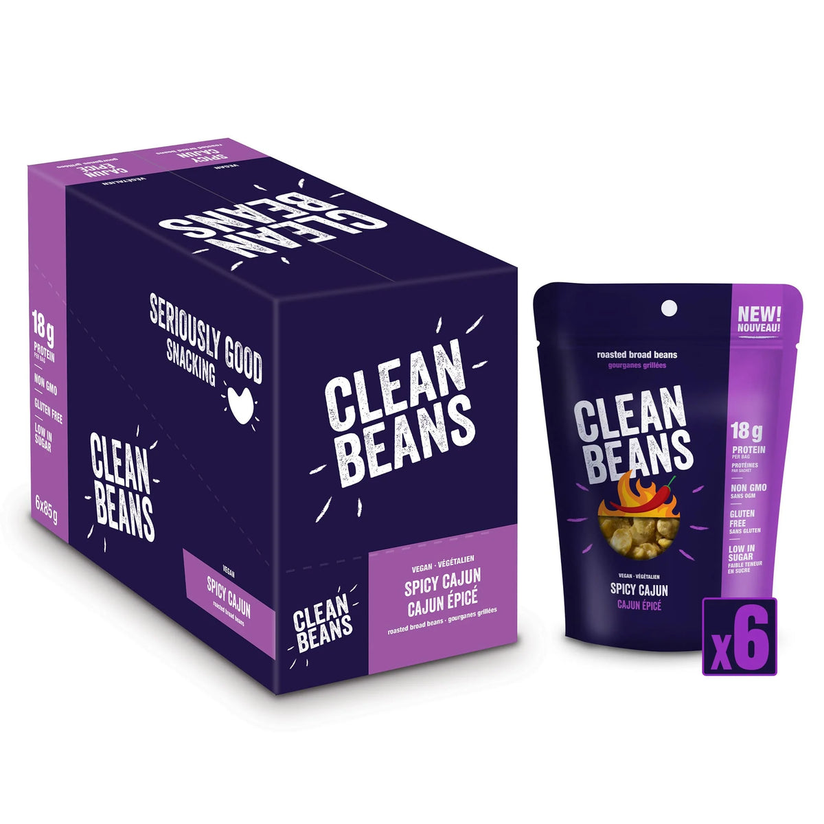NutraPhase | Clean Beans | High Protein Snack | 6/Box
