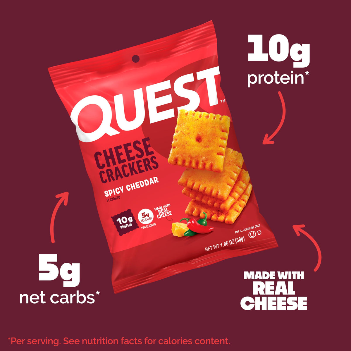 Quest | Cheese Crackers | 4/Box