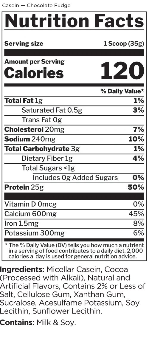 Rule1 | Casein Protein | 4lbs | Chocolate Fudge