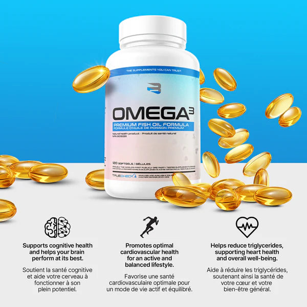 Believe | Omega 3 | Premium Fish Oil Formula | 120 Softgels
