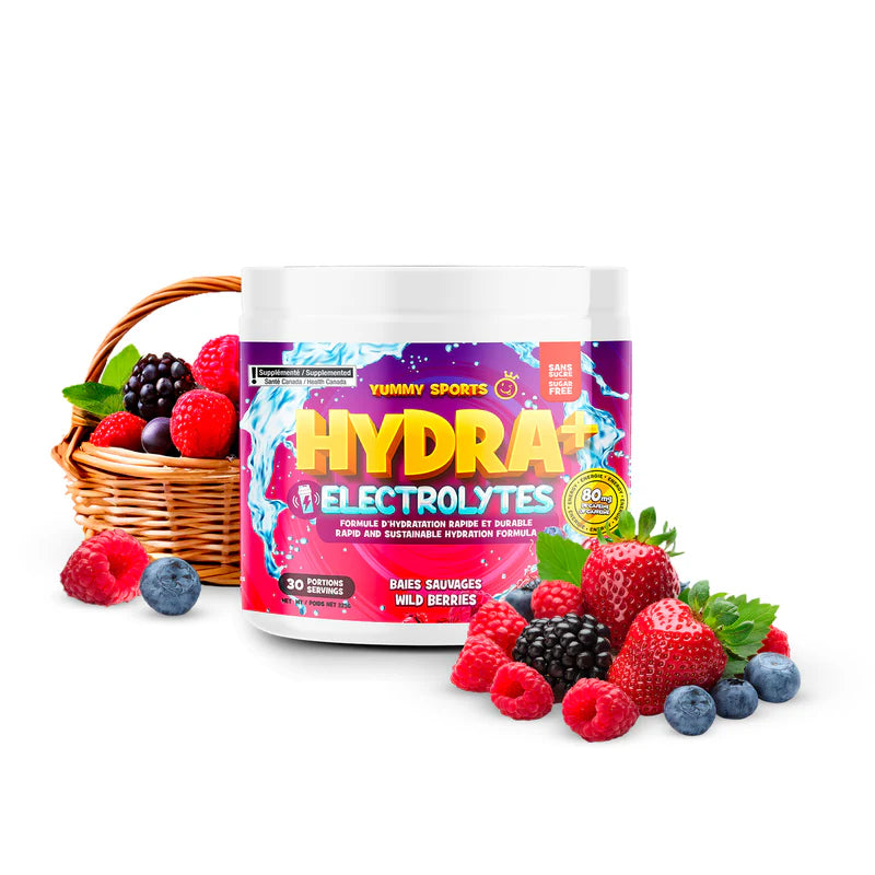 Yummy Sports | Hydra+ Electrolytes Caffeine | 30 Servings