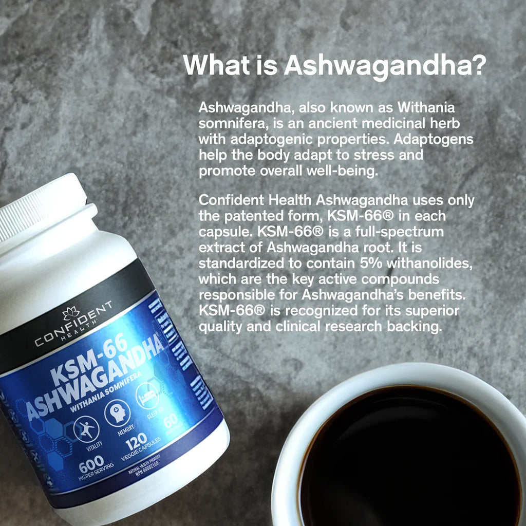 Confident Health | KSM-66 | Ashwagandha | 120ct