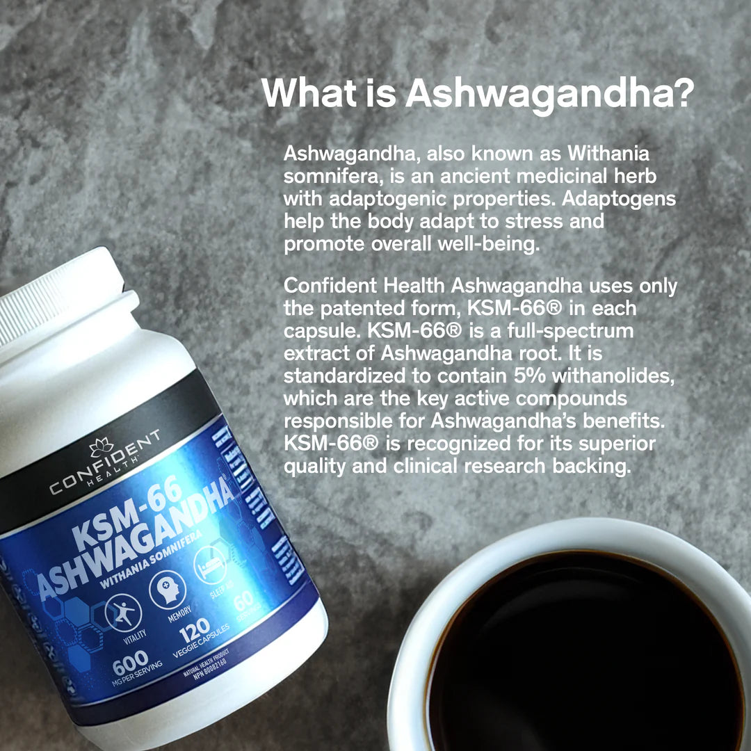 Confident Health | KSM-66 | Ashwagandha | 120ct