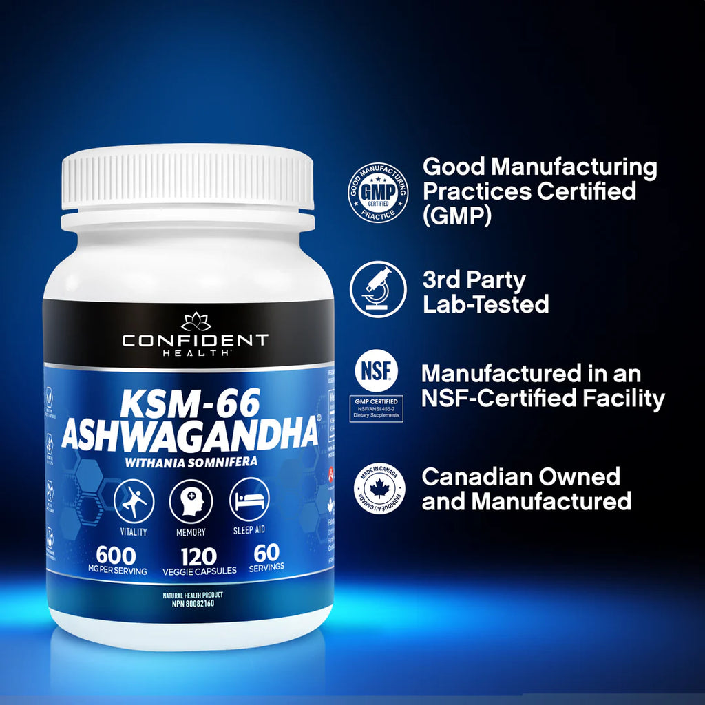 Confident Health | KSM-66 | Ashwagandha | 120ct