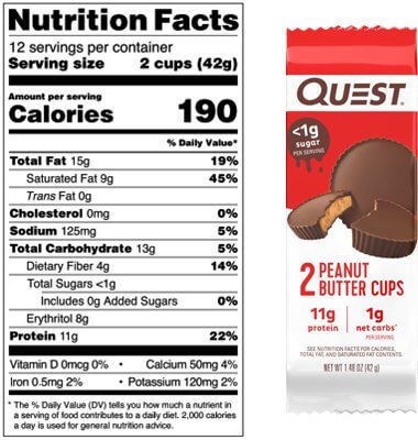 Quest Nutrition | Peanut Butter Cups | 12 Box