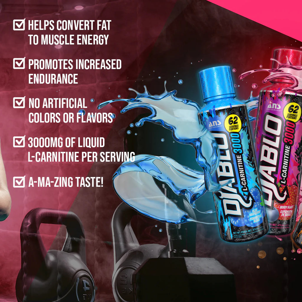 ANS Performance | Diablo L-Carnitine 3000 | Fat Burner | 62 Servings