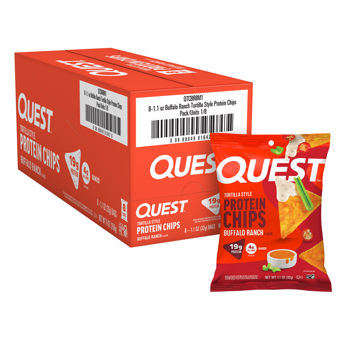 Quest | Original Style Protein Chips | Box of 8