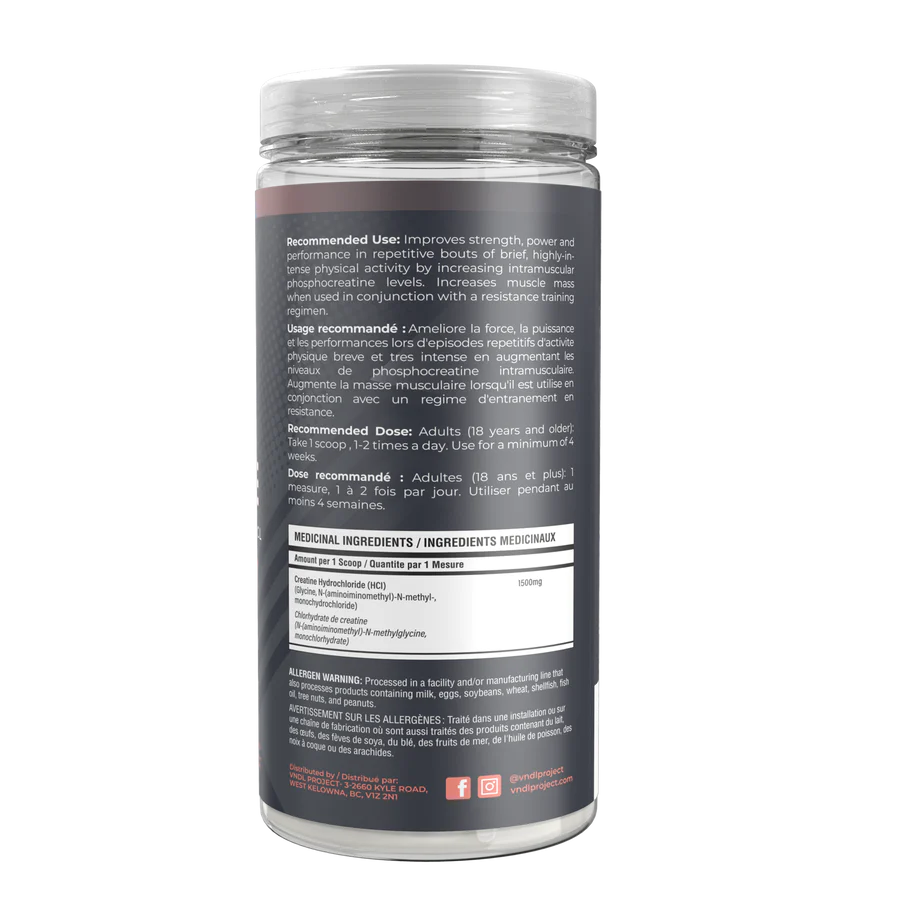 VNDL Project | Clean Creatine | Powder | 100 Servings