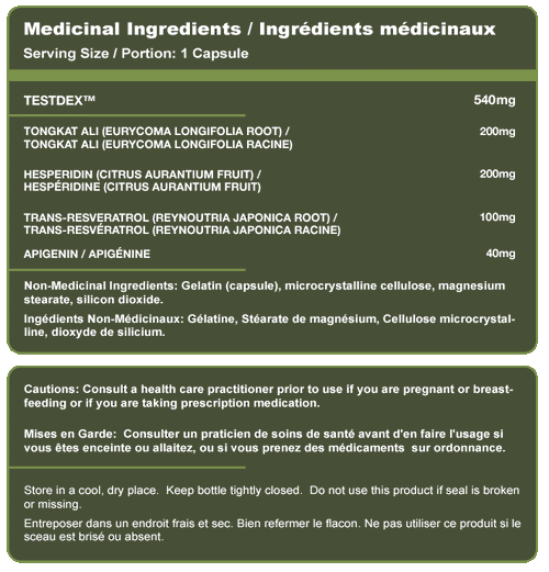 Advanced Genetics | TestDex | E-Raser Matrix | 30 Caps