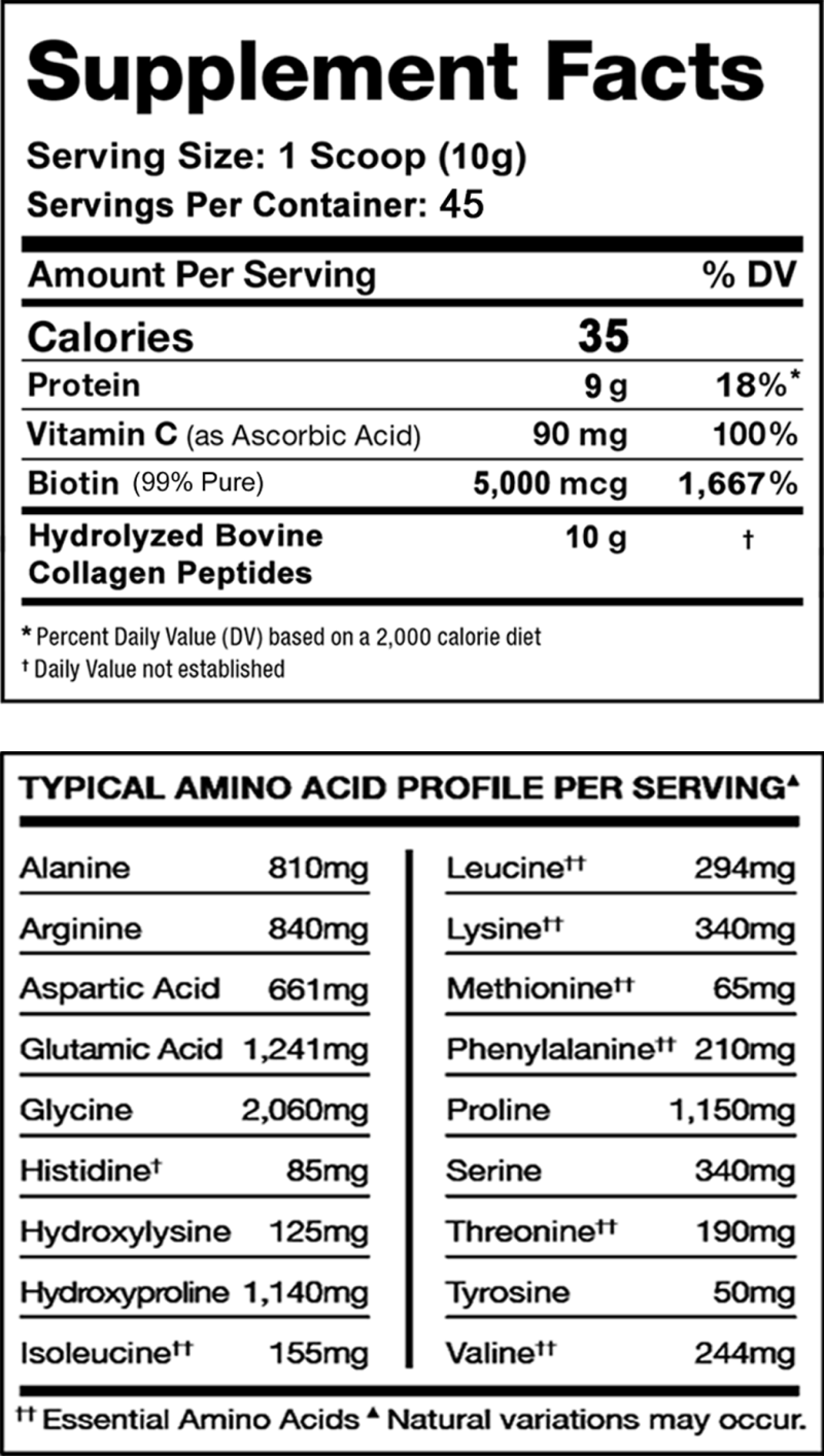 TC Nutrition | Enhanced Collagen Peptides | Biotin & Vitamin C | 45 Servings - Image 2
