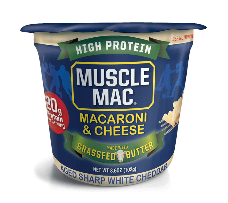 Muscle Mac | Mac & Cheese | Aged Sharp White Cheddar | Cup