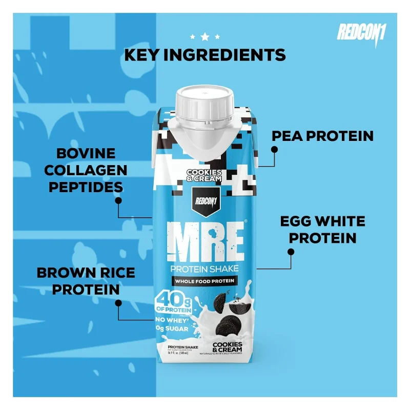 MRE | Protein Shake | Redcon1 | Single/12 Case - Image 3