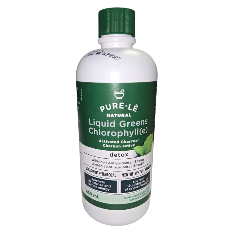 Pure-Le | Liquid Greens Chlorophyll(e) | Activated Charcoal | 450ml