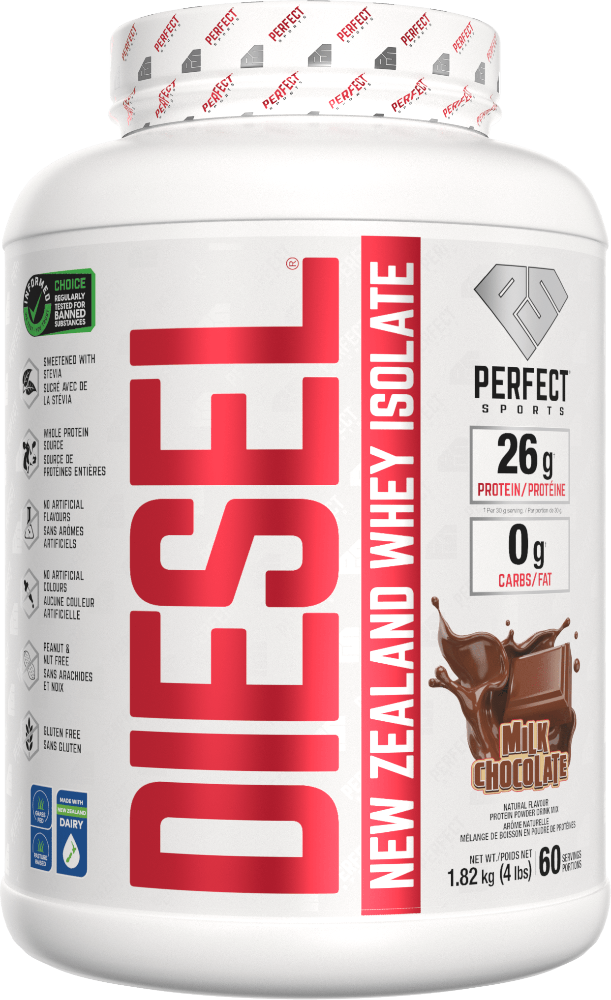 Perfect Sports | DIESEL® | New Zealand Whey Protein Isolate | 4lbs
